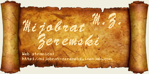 Mijobrat Zeremski vizit kartica